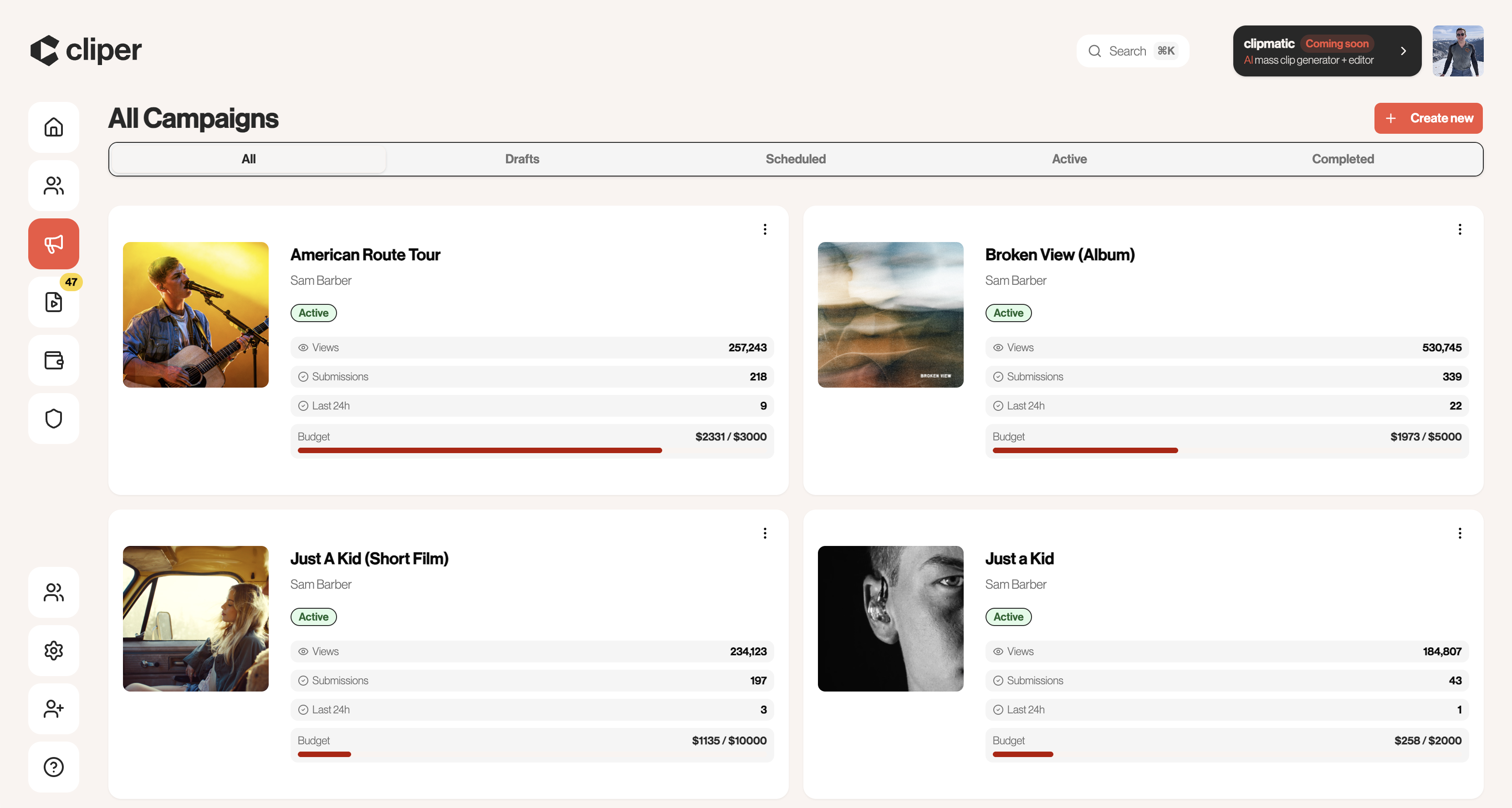 Cliper preview